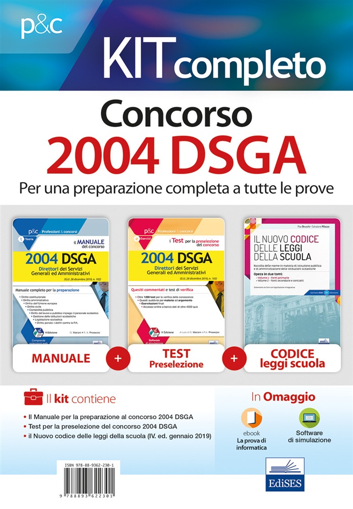 Kit completo concorso 2004 DSGA